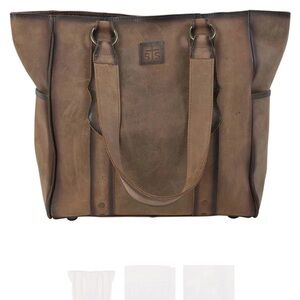 STS Ranchwear Brown Baroness Leather Tote Bag with Double Straps - Brand New!